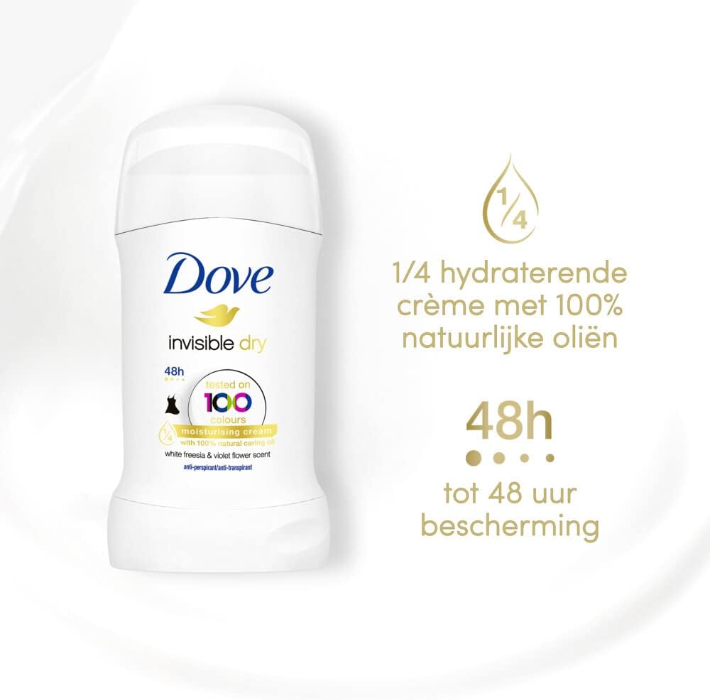 Dove Invisible Dry Anti-Perspirant Deodorant Stick 40ml X PACK OF 6