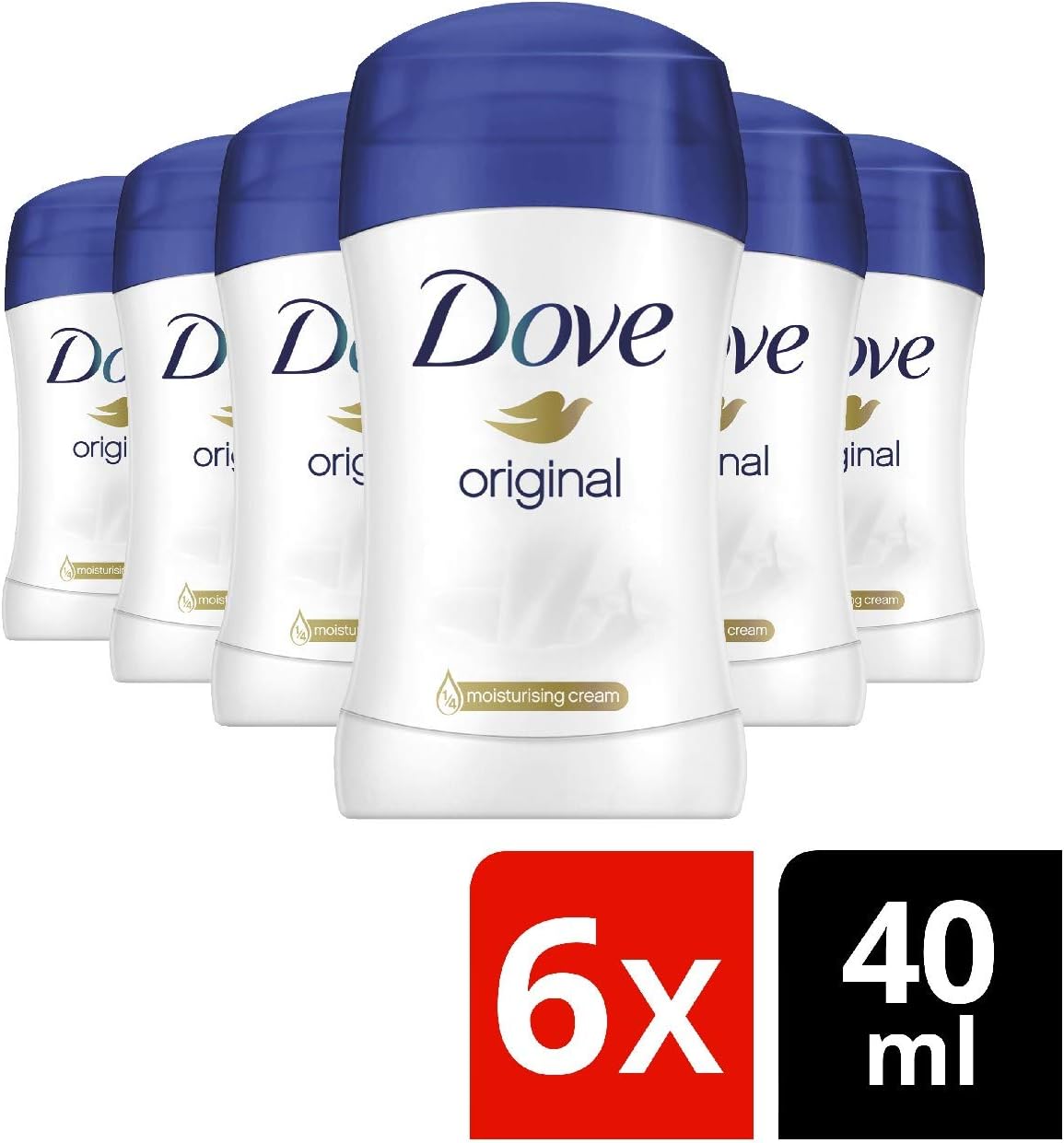 Dove Original Anti-perspirant Deodorant Stick pack of 6x40 ml