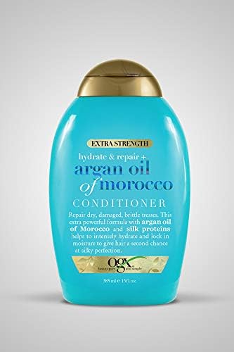 OGX Shampoo and Conditioner, Extra Strength Hydrate and Revive with Argan Oil of Morocco, 385 ml, Pack of 2