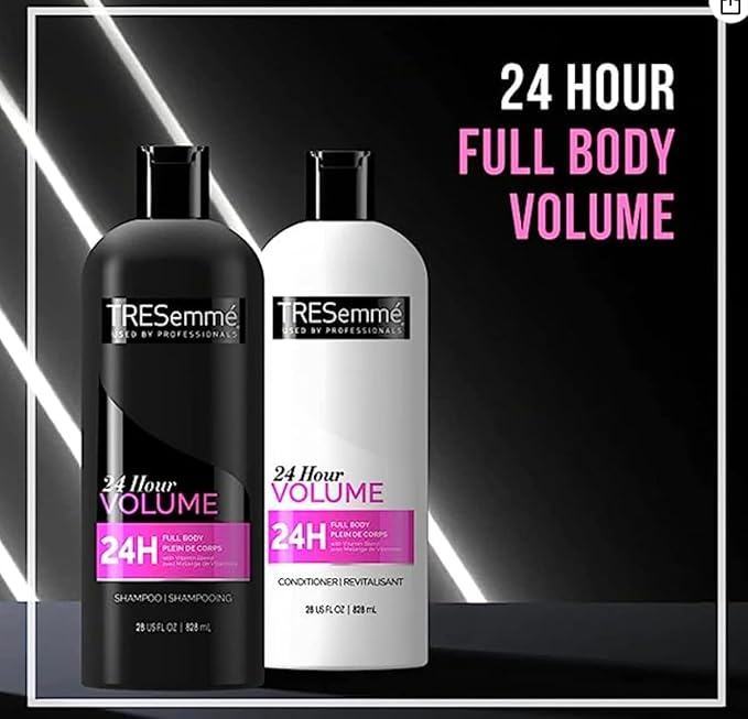 TRESemmé 24 Hour Volume Shampoo & Conditioner for Fine Hair Formulated with Pro Style, 2 pack