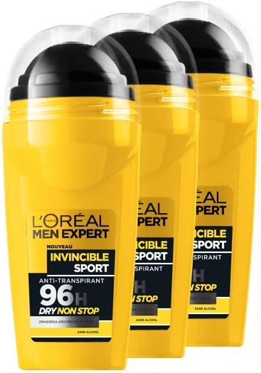 L'Oréal Men Expert Invincible Sport Deodorant Ball 50 ml - Pack of 3