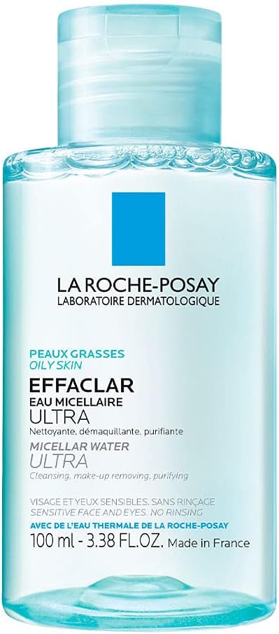 La Roche-Posay Effaclar Micellar Cleansing Water for Oily Skin, 3.38 Fl. oz.