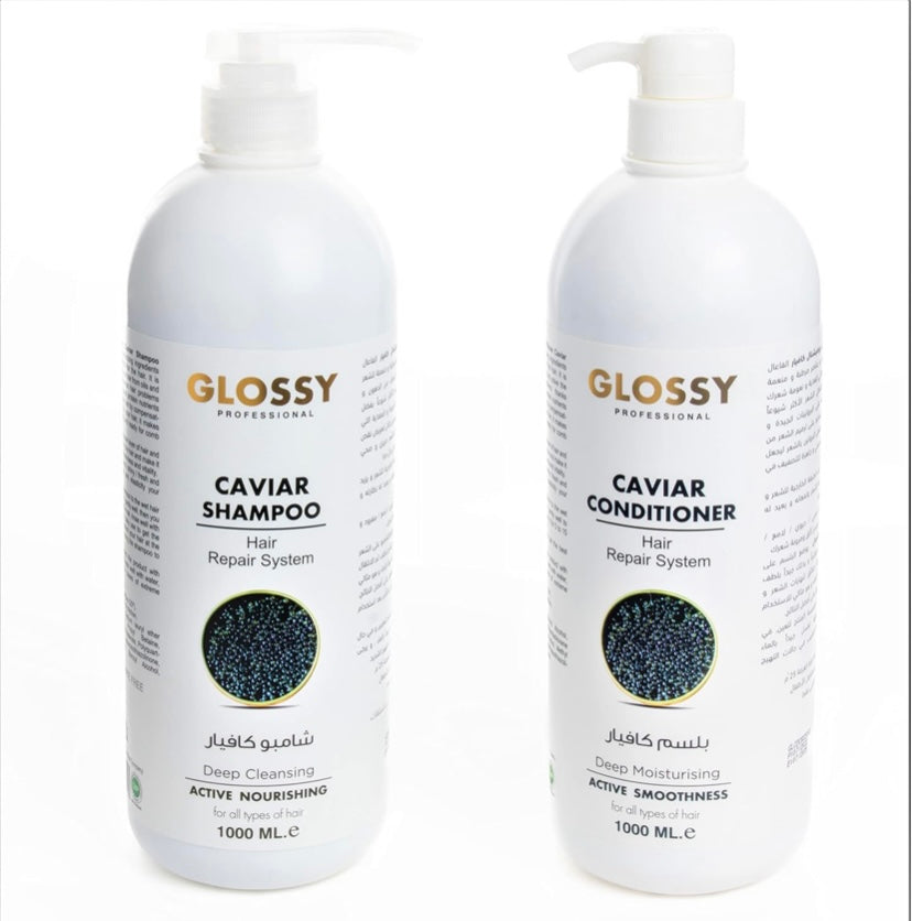 Glossy Caviar combo set ( shampoo + Conditioner ) 1000ml