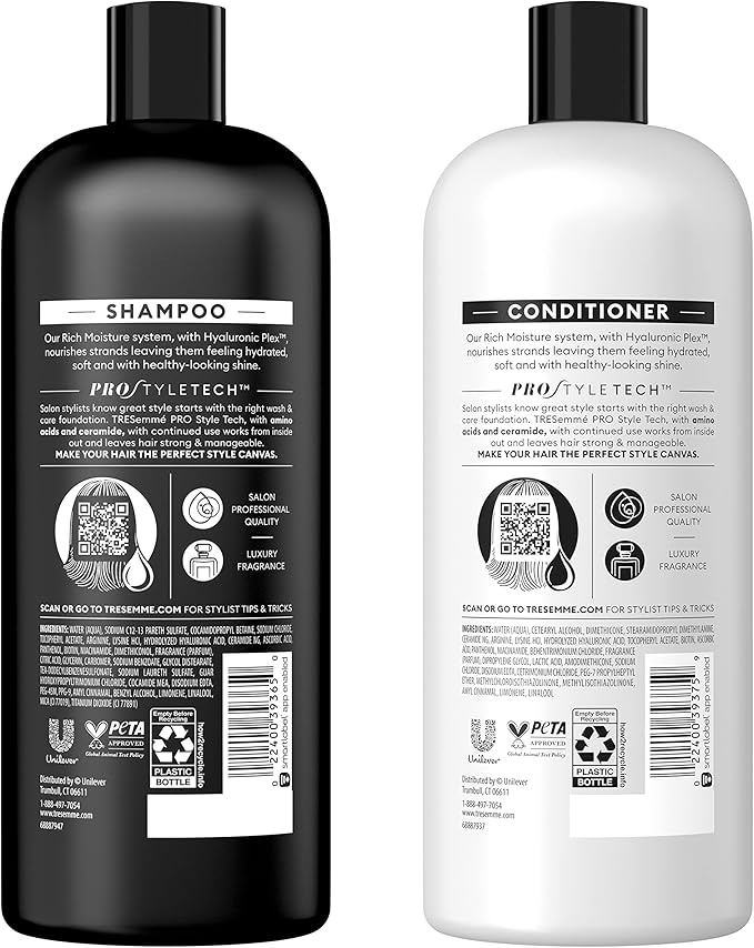 TRESemmé Shampoo and Conditioner Rich Moisture  828ml,Set of 2