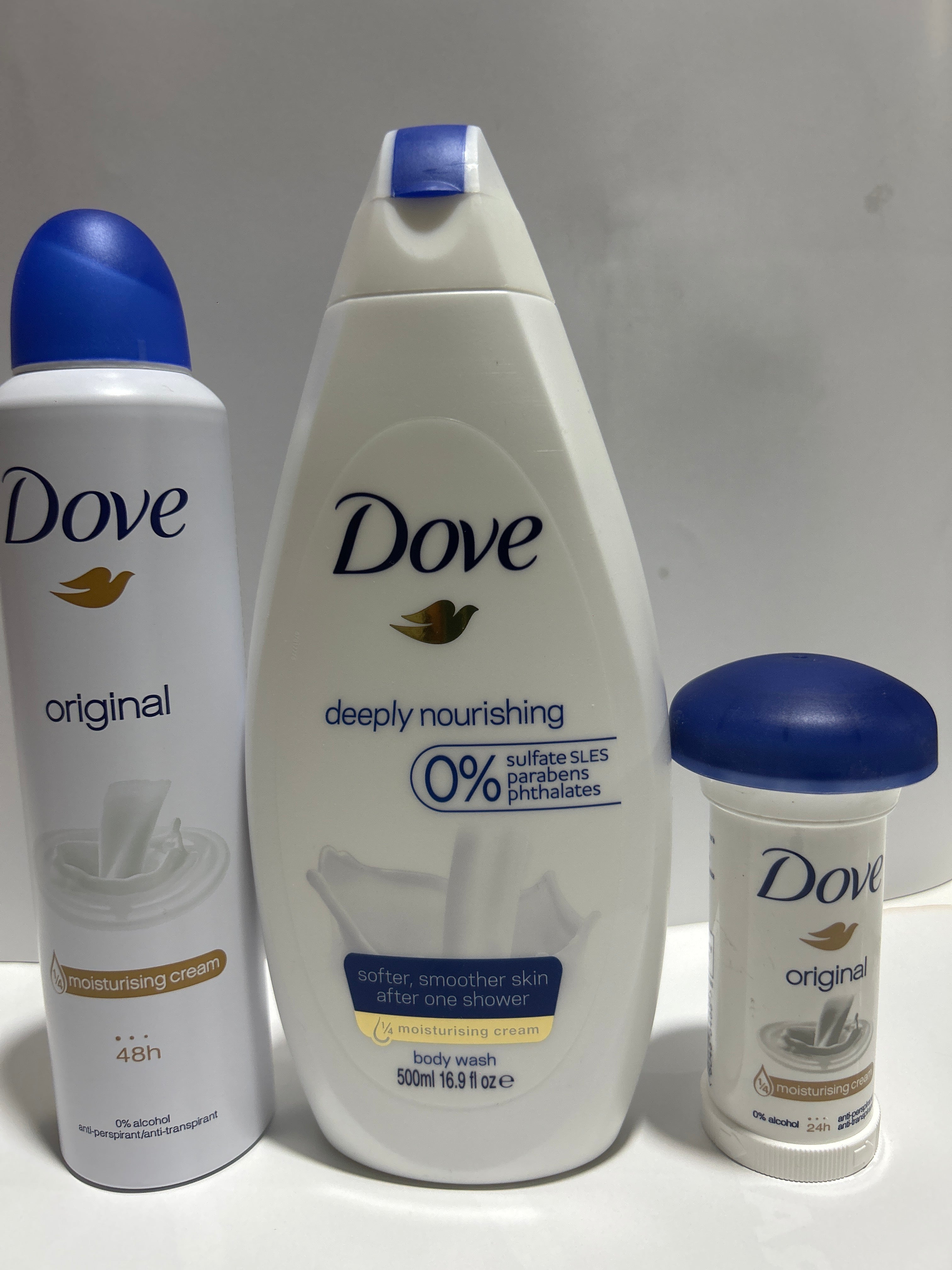 Dove set of 3 body wash