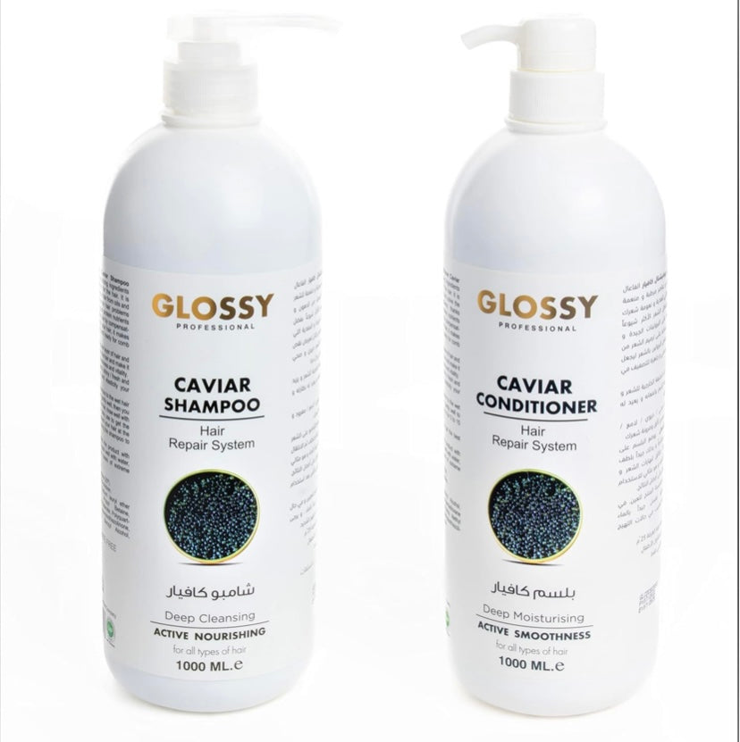 Glossy Caviar combo set ( shampoo + Conditioner ) 1000ml