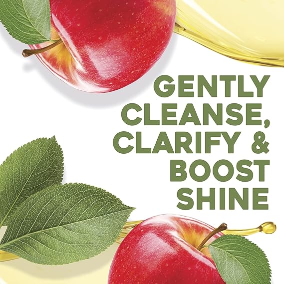 OGX Clarify & Shine Apple Cider Vinegar Shampoo + Conditioner for Dry, Oily and Greasy,385ML