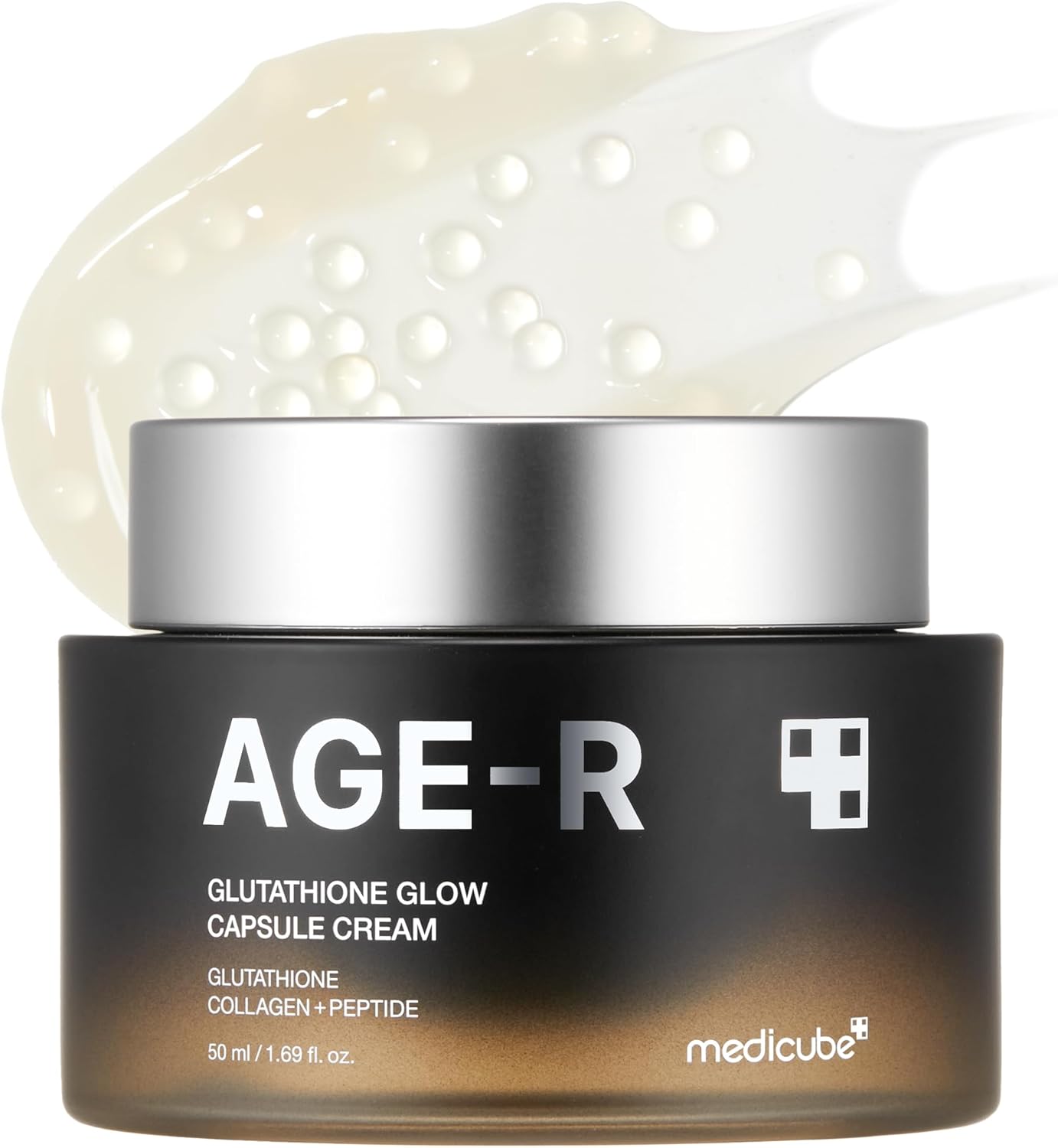 Medicube AGE-R Glutathione Glow Capsule Facial Cream - Instant Lifting Moisturizer - Collagen Peptide For Hydrating Glow - Improve Blemishes, Uneven Skin Tone - Korean Skin Care 1.69 fl.oz