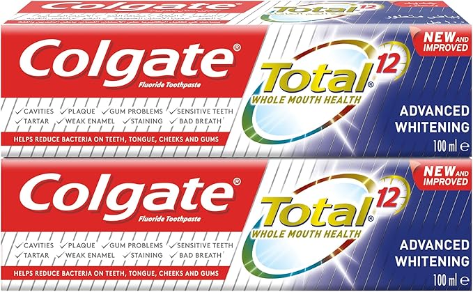 Colgate Total 12 Advanced Whitening Toothpaste 100ml  X(2 pack)