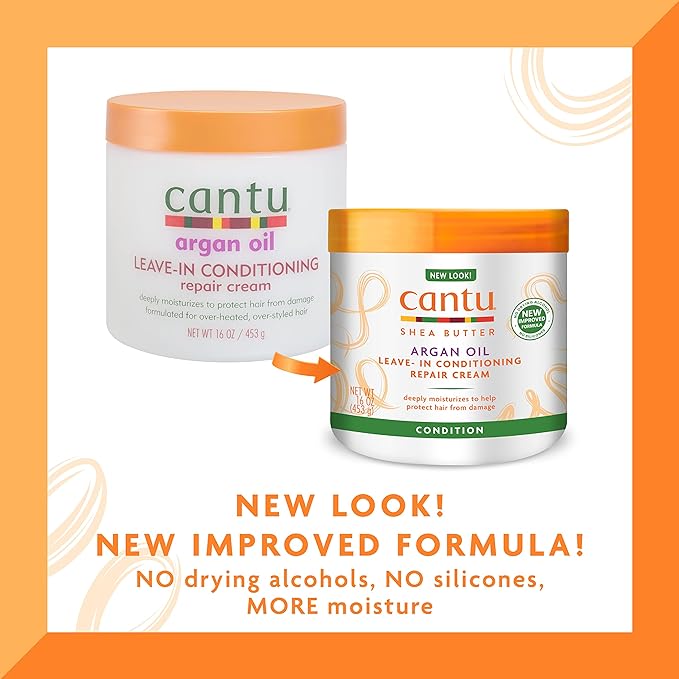 Cantu Argan Oil Leave In Conditioning Repair Cream, 453 Gm X1 Pack