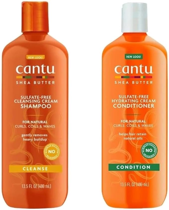 Cantu Shea Butter for Natural Hair Shampoo and Conditioner SULFATE FREE,400ML