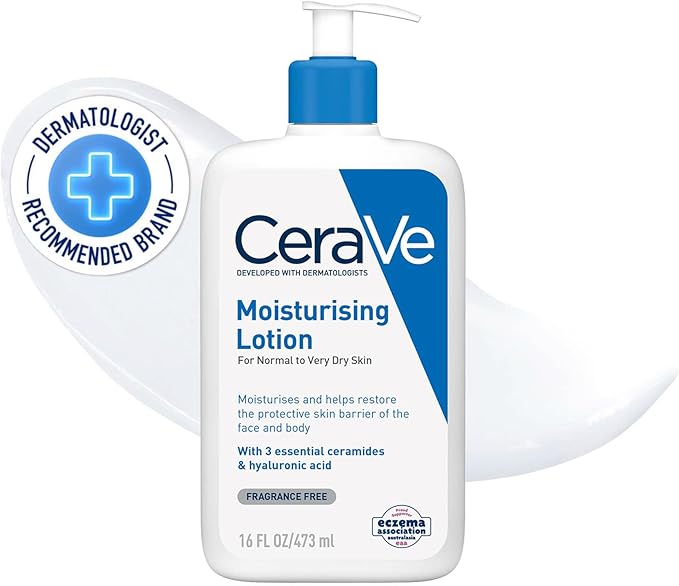 Cerave Moisturising Lotion For Dry To Very Dry Skin 473 Ml With Hyaluronic Acid And 3 Essential Ceramides