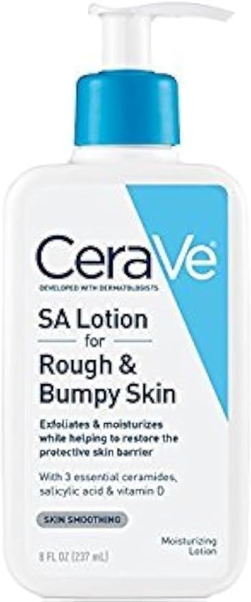 CeraVe SA Lotion for Rough & Bumpy Skin | Vitamin D, Hyaluronic Acid, Lactic Acid & Salicylic Acid Lotion | Fragrance Free & Allergy Tested | 237ML