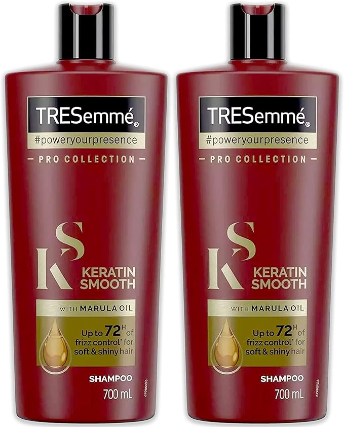 Tresemme Keratin Smooth Shampoo with Marula Oil, Pro Collection 700 mL x 2 Pack