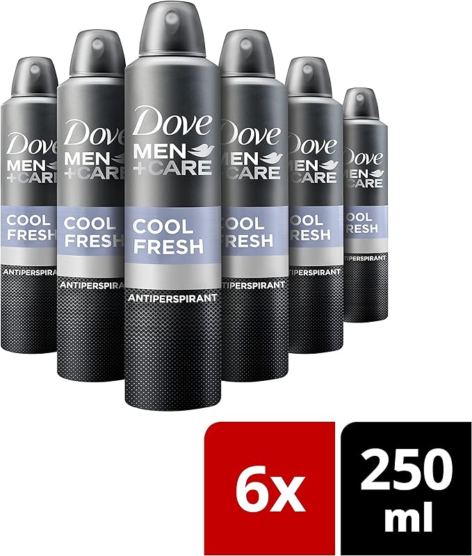 Dove Cool Fresh Anti-Perspirant Deodorant Aerosol for Men 250 ml - Pack of 6