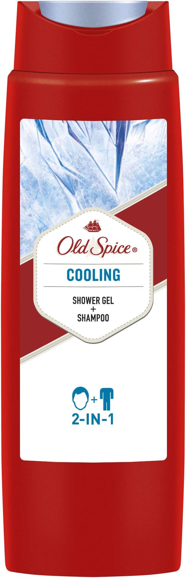 Old Spice Hair And Body Cooling Shower Gel & Shampoo For Men, 6 X 250 ML