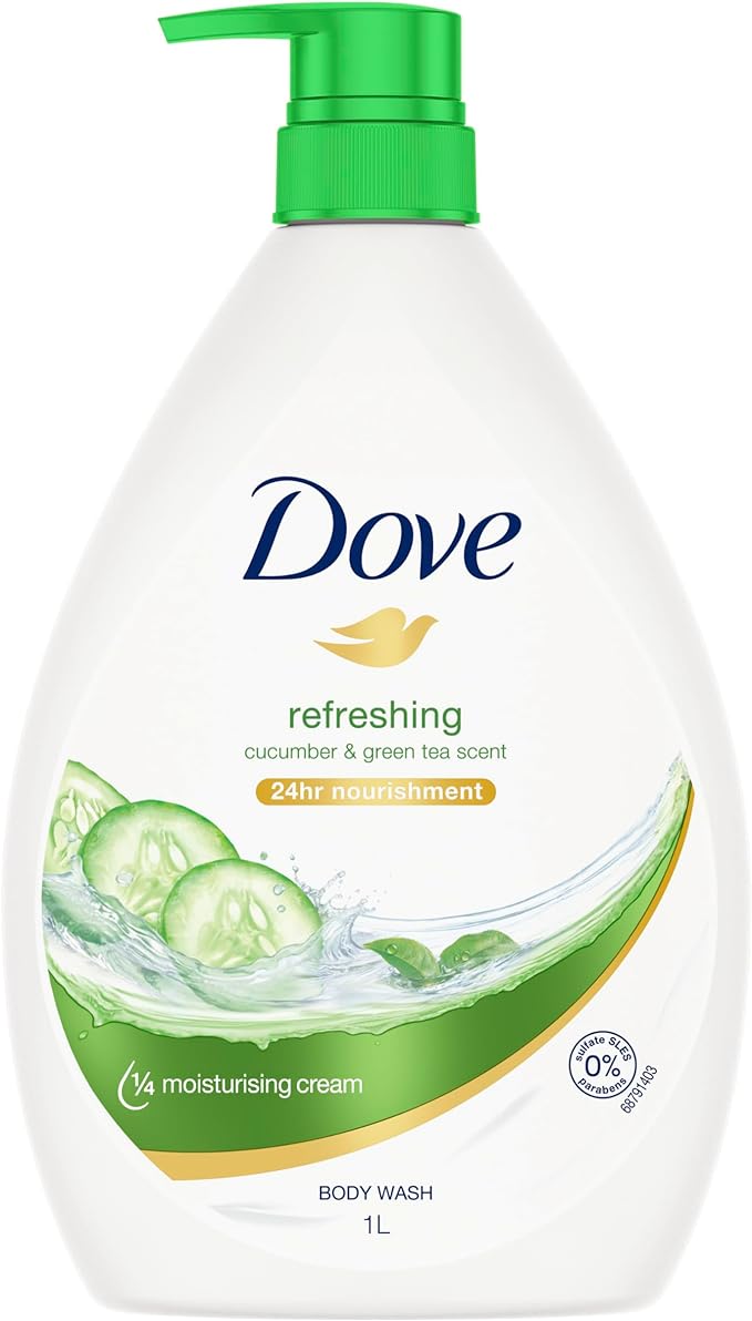 Dove Go Fresh Touch Body Wash, Cucumber and Green Tea, 33.8 Ounce (1 Liter) International Version