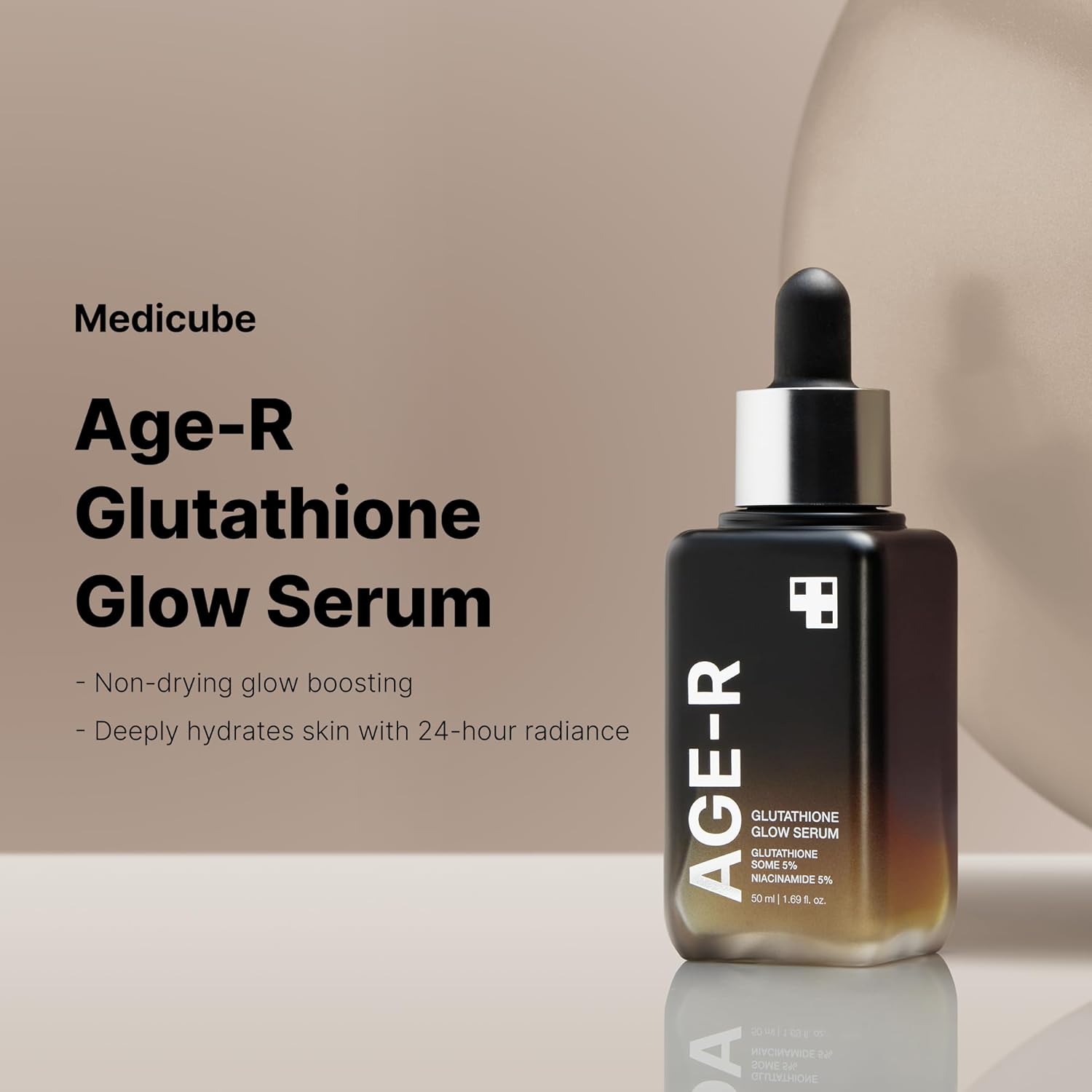 Medicube AGE-R Glutathione Glow Serum - Exclusive Pigmentation & Elasticity Serum for 24Hr Pure Radiance - Glowing with Active Glow-zom Technology - Daily Use for Youthful Skin - Korean Skin Care