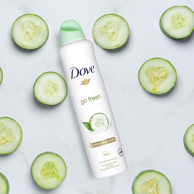 Dove Go Fresh Cucumber Spray Anti-Perspirant Deodorant 250ml (PACK OF 6)