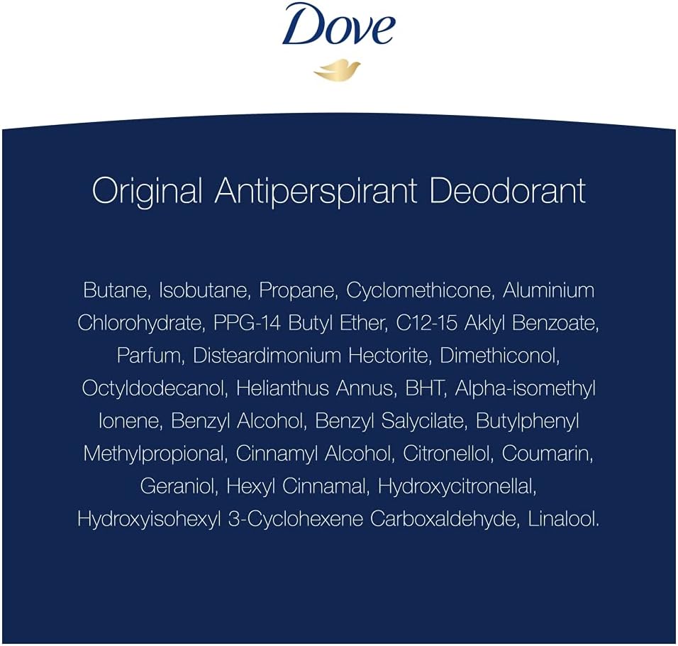 3 Pack of 250ml Dove Women Original Anti-Perspirant Deodorant Spray Upto 48 Hour Protection