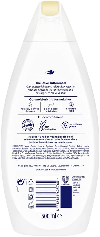 Dove Purely Pampering Nourishing With Shea Butter & Warm Vanilla Flavour Body Wash, 500 Ml