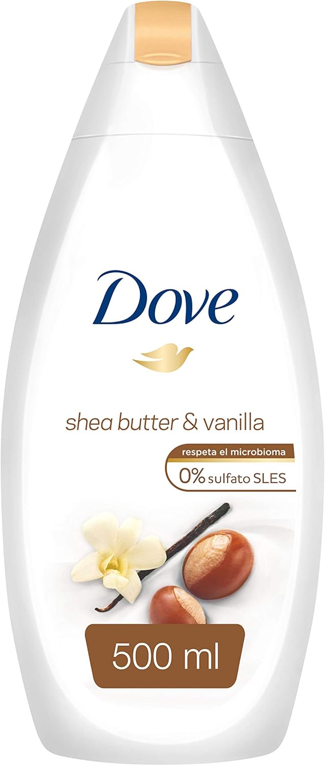 Dove Purely Pampering Body Wash, Shea Butter with Warm, White, Vanilla, 16.9 Oz (Pack of 4)