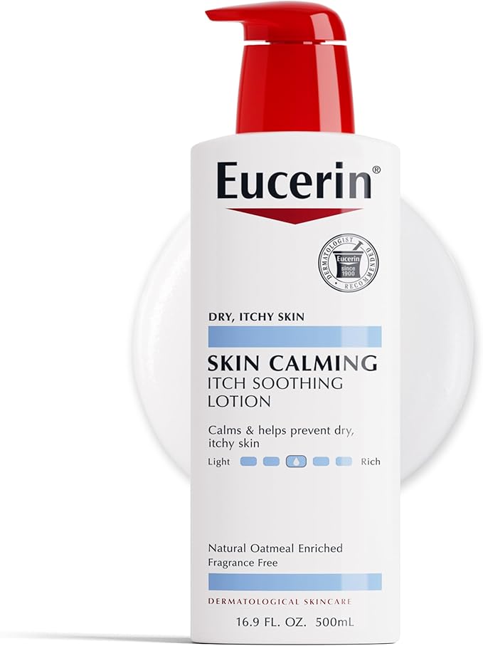 Eucerin skin calming lotion - full body lotion for dry, itchy skin, natural oatmeal enriched - 500ML