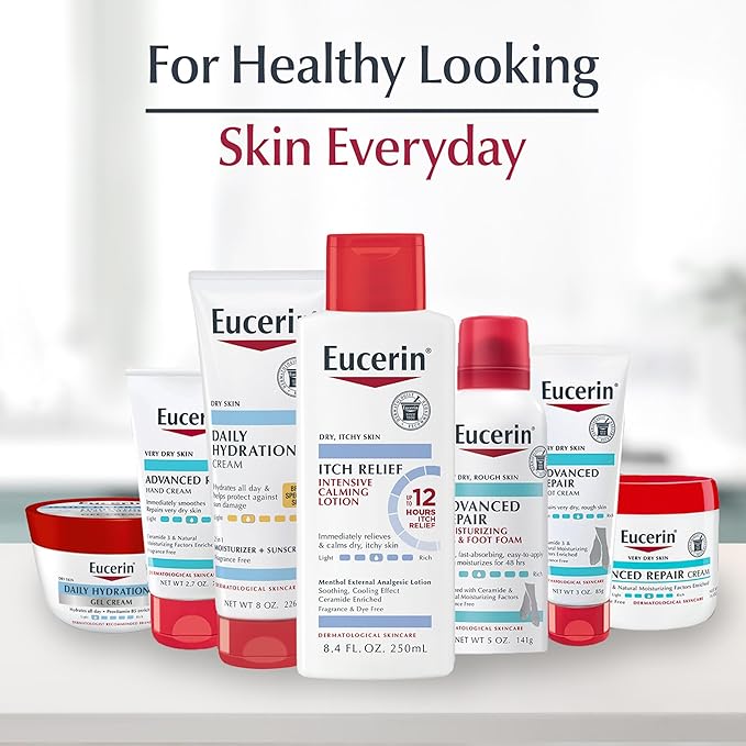 Eucerin skin calming lotion - full body lotion for dry, itchy skin, natural oatmeal enriched - 500ML