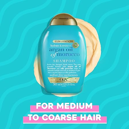 OGX Extra Strength Hydrate and Revive+ Argan Oil of Morocco Shampoo, 385 ml