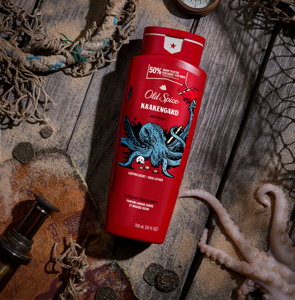 Old Spice Body Wash For Men, 24/7 Shower Clean, Krakengard, 24 Oz