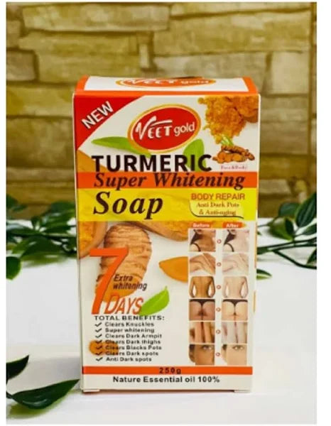 Veet gold TURMERIC SUPER WHITENING SOAP 250 gm