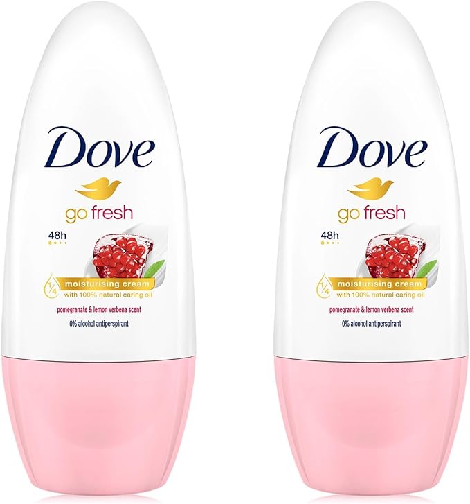 Dove Go Fresh Roll-On Antiperspirant 50Ml Pomegranate & Lemon Verbena 2-Pack