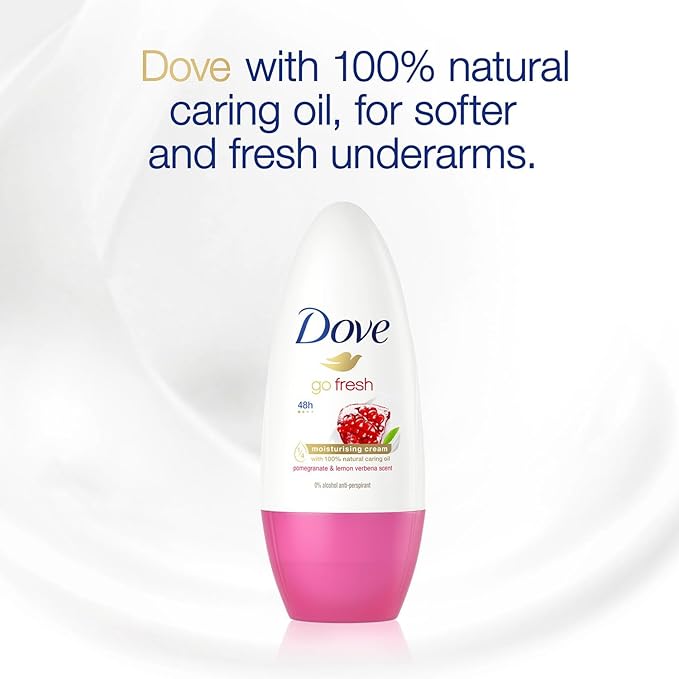 Dove Go Fresh Roll-On Antiperspirant 50Ml Pomegranate & Lemon Verbena 2-Pack