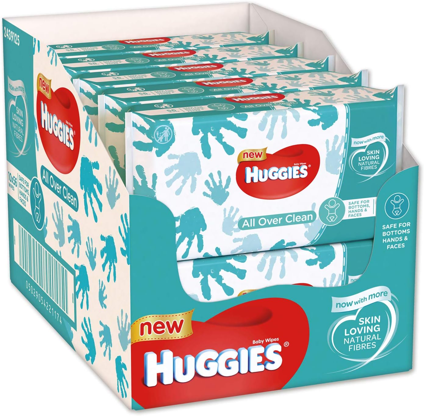 Huggies Natural Baby All Over Clean Aloe Vera Wipes, 56 Sheets x pack 10