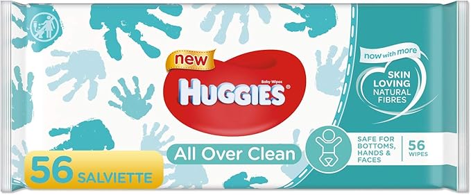 Huggies Natural Baby All Over Clean Aloe Vera Wipes, 56 Sheets x pack 10