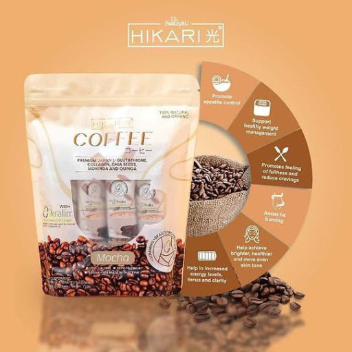 Hikari Slimming Coffee Premium Japan L-glutathione Collagen , Chia Seed , Moringa And Quinoa