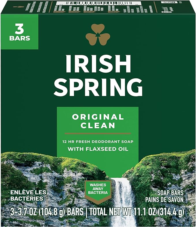 Irish Spring Original Deodorant Soap, 3 Count