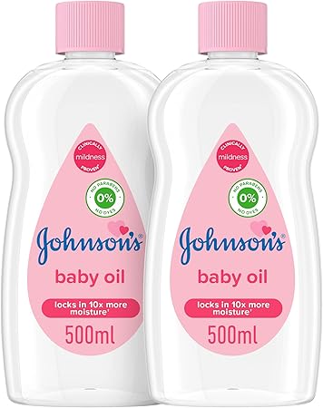 Johnson's Baby Oil, 500ml, Pack of 2.