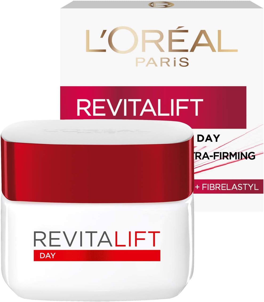 L'Oreal Paris Revitalift Moisturizing Day Cream with Pro-retinol & Fibrelastyl - Anti-Wrinkle + Enhanced Elasticity, 50ML