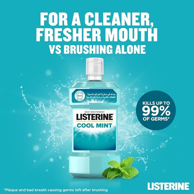 Listerine Cool Mint Mouthwash,500ML X Pack OF 6