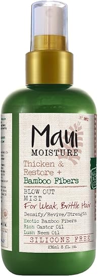 Maui Moisture Bamboo Fibbers Blow Out Mist -236ml (Pack of 2)