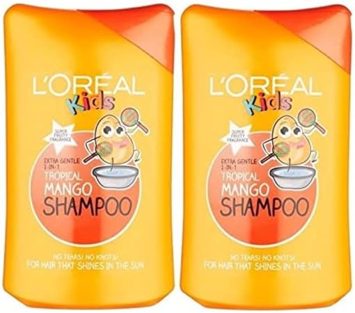 L'Oreal Kids Shampoo Tropical Mango 250ml (Pack of 2)