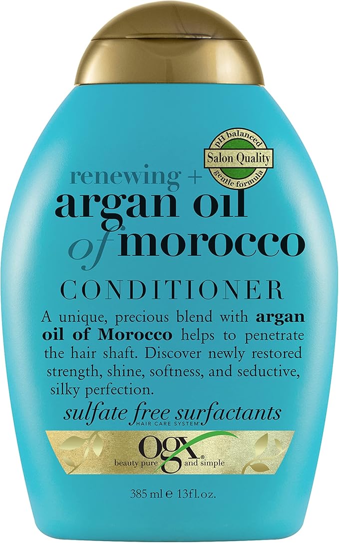 OGX, Conditioner, Renewing+ Argan Oil of Morocco, New Gentle and Ph Balanced Formula, 385ml