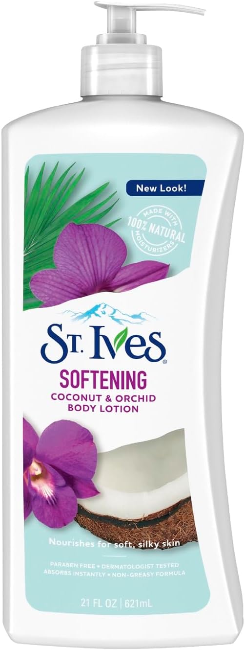 St. Ives Softening Coconut & Orchid Body Lotion| Organic Skin Renewing Lotion For Smooth & Supple Skin