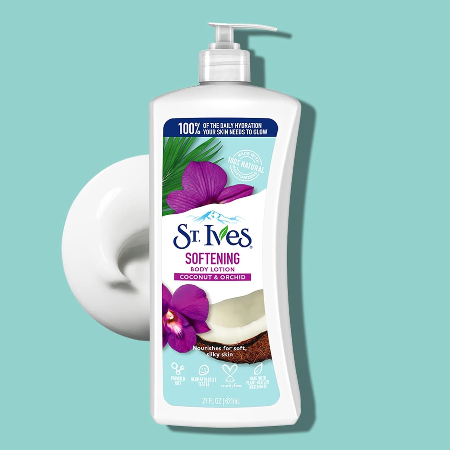 St. Ives Softening Coconut & Orchid Body Lotion| Organic Skin Renewing Lotion For Smooth & Supple Skin