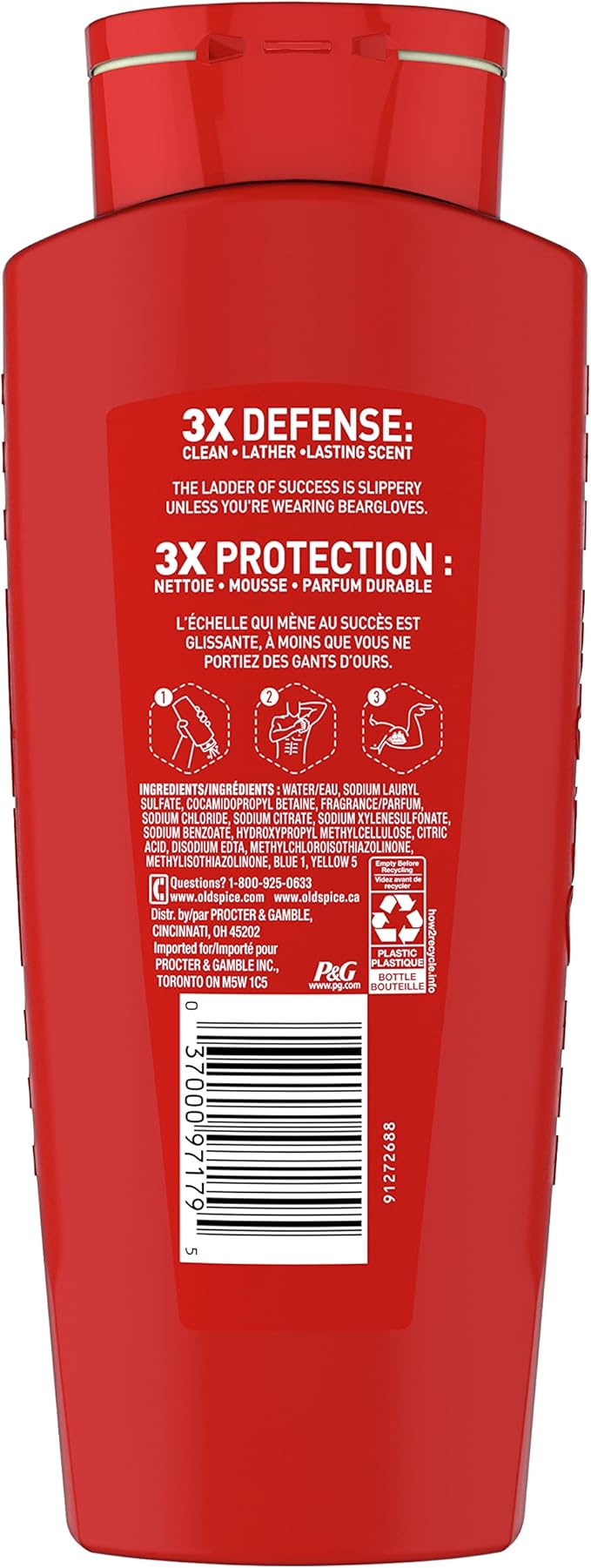 Old Spice Body Wash for Men, 24/7 Shower Clean, Bearglove, 24 oz