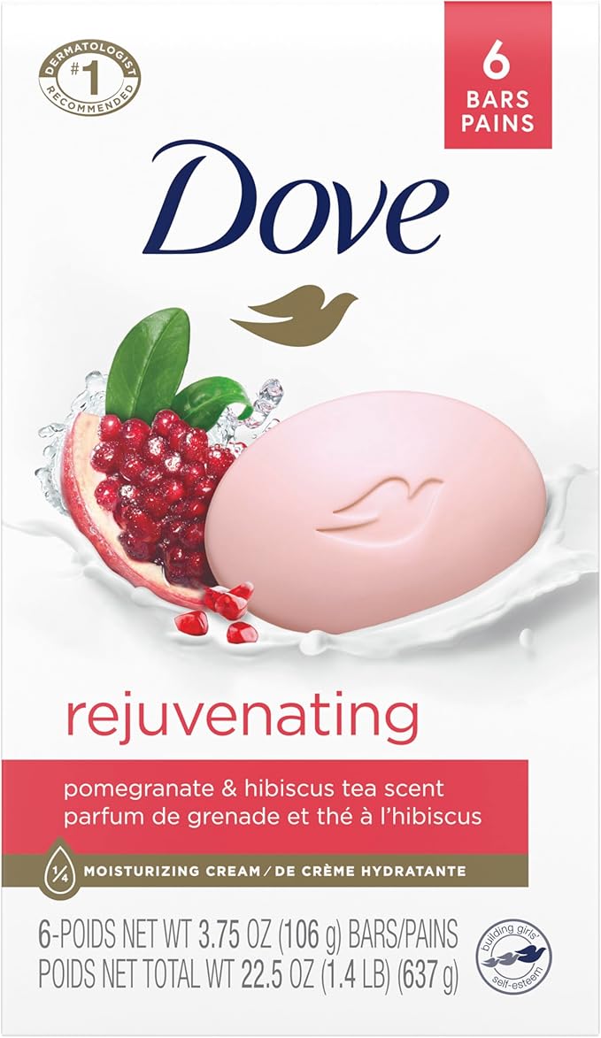 Dove go fresh Beauty Bar, Pomegranate and Lemon Verbena, 106g,pack of 6 Bar