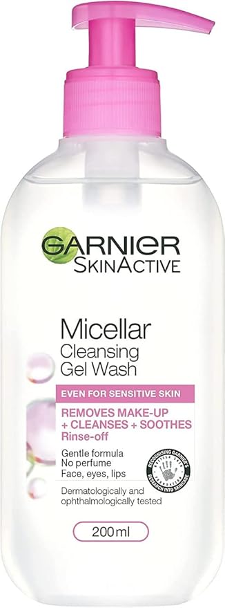 arnier Micellar Gel Face Wash For Sensitive Skin 200ml, Gentle Face Cleanser & Makeup Remover