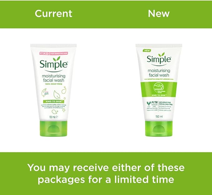 Simple Moist Foam Face Wash, 150 ml.