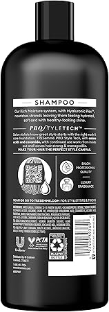 TRESemmé Shampoo for Dry Hair  Moisture Rich Formulated with Vitamin E and Biotin,828ml (Pack of 3)